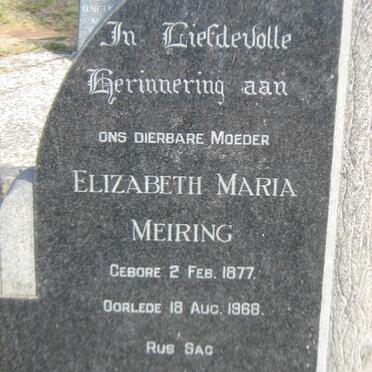 MEIRING Elizabeth Maria 1877-1968