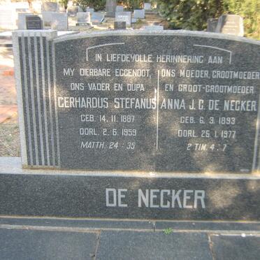 NECKER Gerhard Stefanus, de 1887-1959 &amp; Anna J.C. 1893-1977