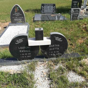 BESTER Lourens Rasmus 1919-2002 &amp; Martha Aletta 1921-2005