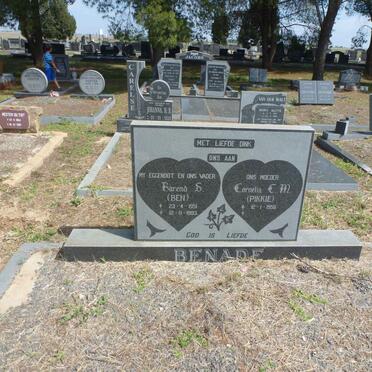 BENADE Barend S. 1951-1993 &amp; Cornelia C.M. 1958-