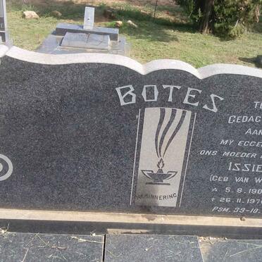 BOTES Issy nee VAN WYK 1909-1976