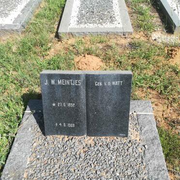 MEINTJES J.W. nee V.D.WATT 1892-1968