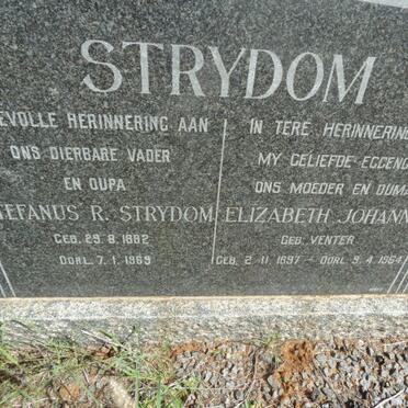 STRYDOM Stefanus R. 1882-1969 &amp; Elizabeth Johanna VENTER 1897-1964