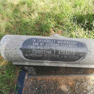 STRAUSS Christina E. nee PIENAAR 1902-1974