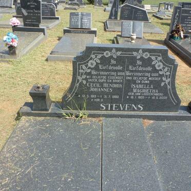 STEVENS Cecil Hendrik Johannes 1913-1980 &amp; Isabella Magrietha VAN LOGGERENBERG 1933-2008