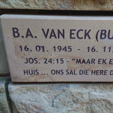 ECK B.A., van 1945-2005