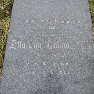 BLOMMESTEIN Ella, van nee SCHOLTZ 1914-1988