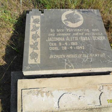 BENDER Jacomina Aletta 1919-1942