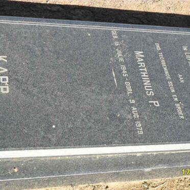 KAPP Marthinus P. 1945-1979