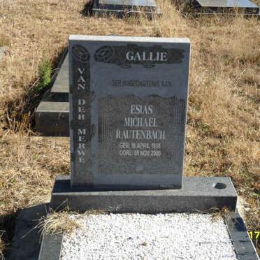 MERWE Esias Michael Rautenbach, van der 1934-2000