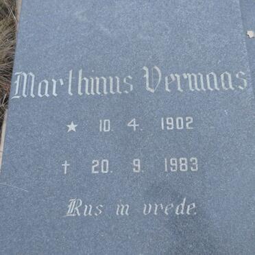 VERMAAS Marthinus 1902-1983