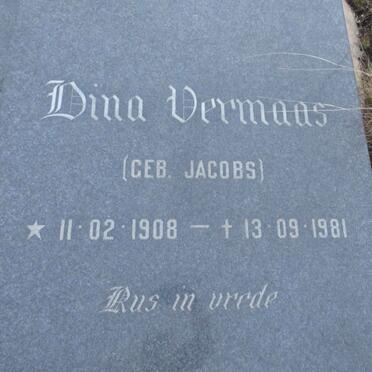 VERMAAS Dina nee JACOBS 1908-1981