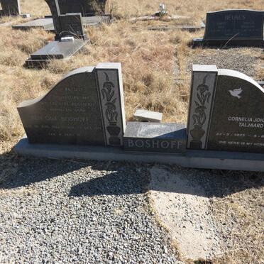 BOSHOFF Ben-Oni 1924-1971 &amp; Cornelia Johanna TALJAARD 1923-2008