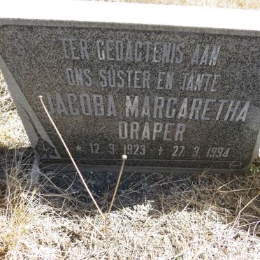 DRAPER Jacoba Margaretha 1923-1994