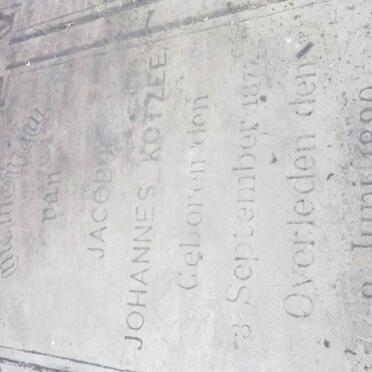 KOTZEE Jacobus Johannes 1877-1890