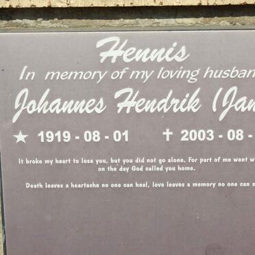 HENNIS Johannes Hendrik 1919-2003