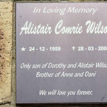 WILSON Alistair Comrie 1959-2004