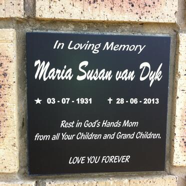 DYK Maria Susan, van 1931-2013