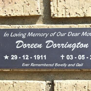 DORRINGTON Doreen 1911-2005