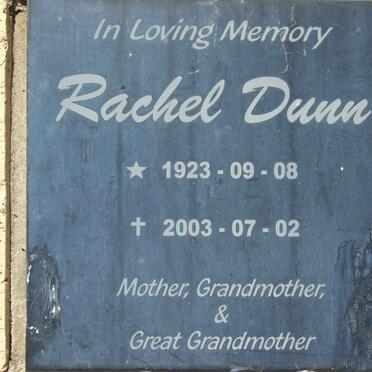 DUNN Rachel 1923-2003