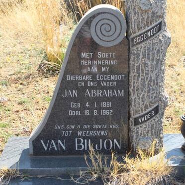 BILJON Jan Abraham, van 1891-1962