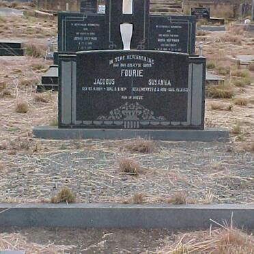 FOURIE Jacobus 1894-1974 &amp; Susanna MENTZ 1905-1973 