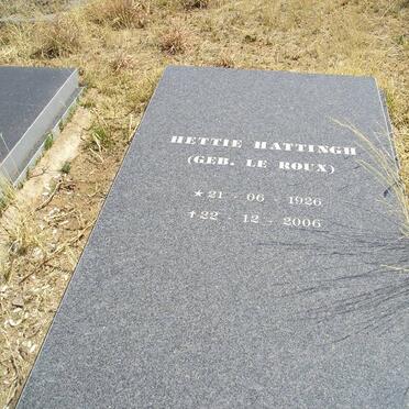 HATTINGH Hettie nee LE ROUX 1926-2006