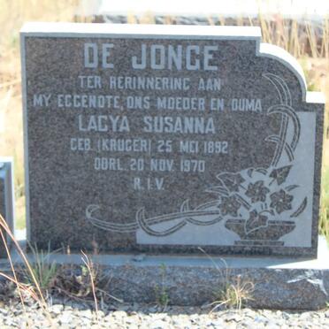 JONGE Lacya Susanna, de 1892-1970