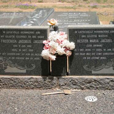 JACOBS Frederick Jacobus 1892-1959 &amp; Hester Maria SNYMAN 1898-1977