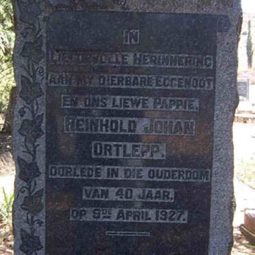 ORTLEPP Reinhold Johan -1927