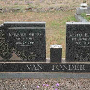 TONDER Johannes Willem, van 1907-1984 &amp; Aletta Elizabeth JOUBERT 1904-1973