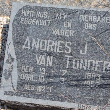 TONDER Andries J., van 1893-1957
