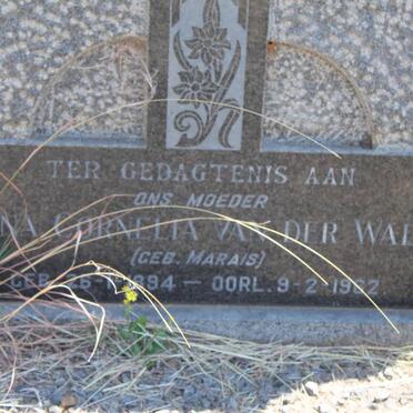 WALT Anna Cornelia, van der nee MARAIS 1894-1962