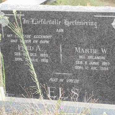 ELS Fred A. 1893-1969 &amp; Martie W. ORLANDINI 1897-1994