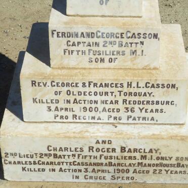 CASSON Ferdinand George -1900 :: BARCLAY Charles Roger -1900