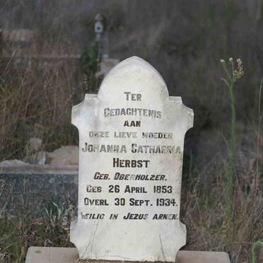 HERBST Johanna Catharina nee OBERHOLZER 1853-1934