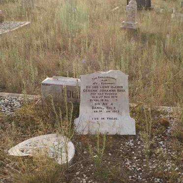 ROUX Gesiena Johanna nee VAN VUUREN 1872-1925