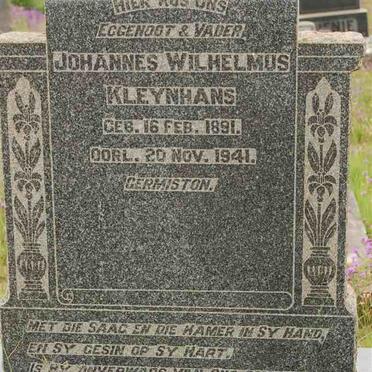 KLEYNHANS Johannes Wilhelmus 1891-1941