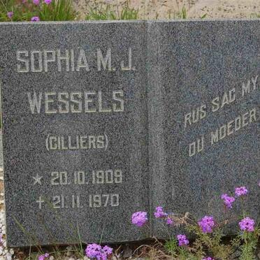 WESSELS Sophia M.J. nee CILLIERS 1909-1970
