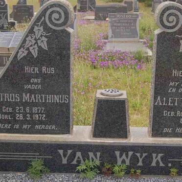 WYK Petrus Marthinus, van 1877-1972 &amp; Aletta Cecilia ROODT 1890-1963