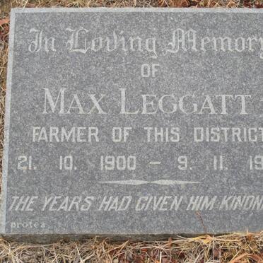 LEGGATT Max 1900-1970