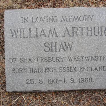 SHAW William Arthur 1901-1968