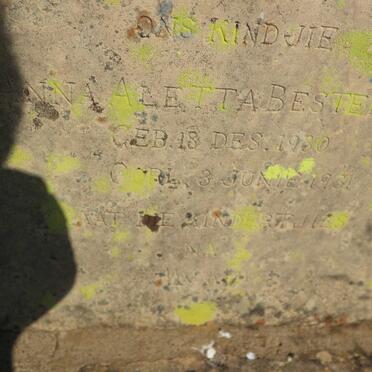 BESTER Anna Aletta 1930-1931