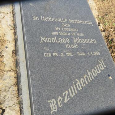 BEZUIDENHOUDT Nicolaas Johannes 1912-1989