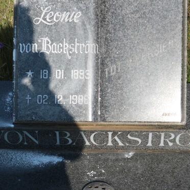 BACKSTRÖM Leonie, von 1893-1986