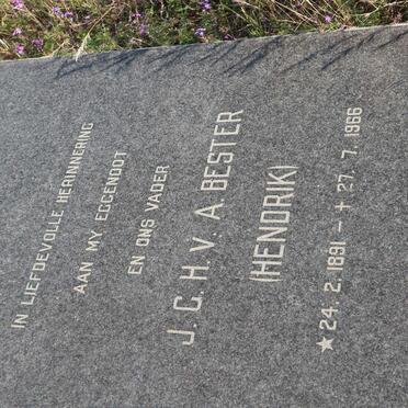 BESTER J.G.H. v.A. 1891-1966