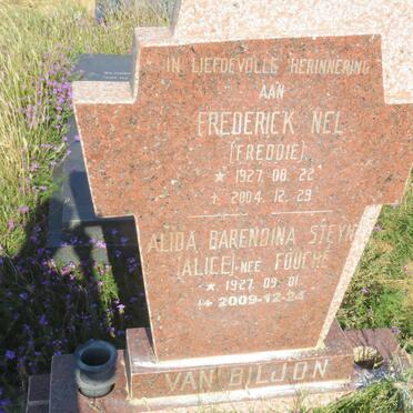 BILJON Frederick Nel, van 1927-2004 &amp; Alida Barendina Steyn FOUCHE 1927-2009