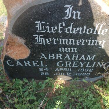 GREYLING Abraham Carel 1932-1980