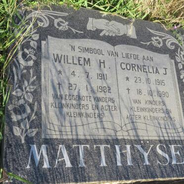 MATTHÿSEN Willem H. 1911-1982 &amp; Cornelia J. 1915-1990