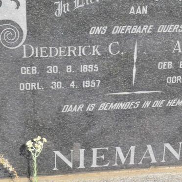 NIEMAND Diederick C. 1895-1957 &amp; Anna M. BOTHA 19?-1964